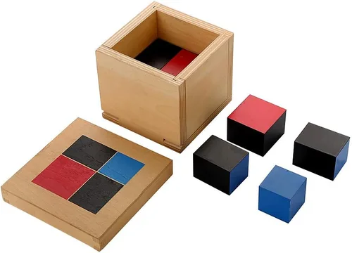 Vista 4 de Materiales de matemáticas Montessori para juguetes de herramientas de aprendizaje temprano preescolar (cubo binomial)