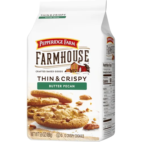 Vista 9 de Pepperidge Farm Farmhouse - Galletas finas y crujientes de mantequilla pecana, bolsa de 5.9 onzas