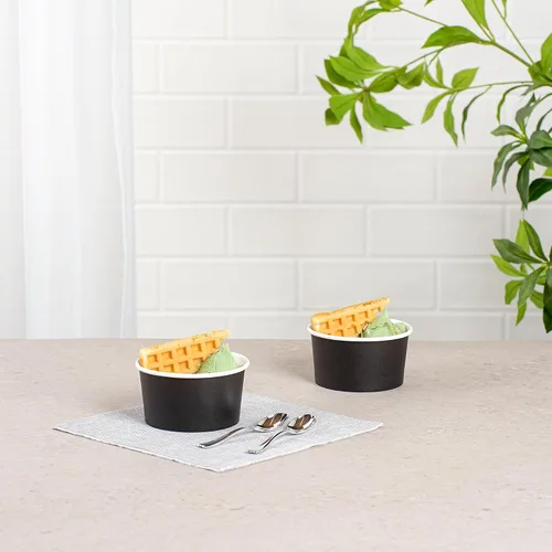 Vista 4 de Restaurantware Coppetta Coppetta - Coppetta - Coppetta Large Hot & Cold To Go Cups: perfecto para cafés - Taza de papel reciclable ecológica