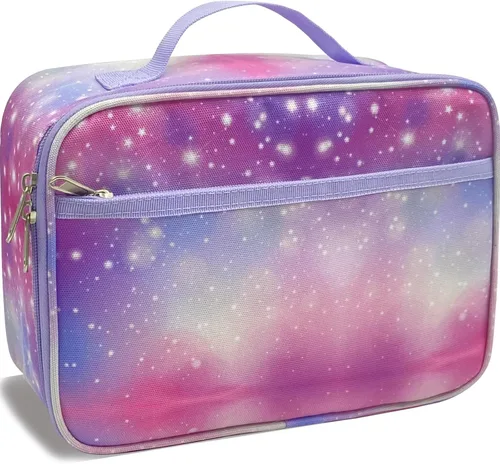 Vista 15 de Kulle - Lonchera de astronauta para niños, bolsa de almuerzo con tema espacial aislada, lonchera térmica reutilizable para niños, para la escuela