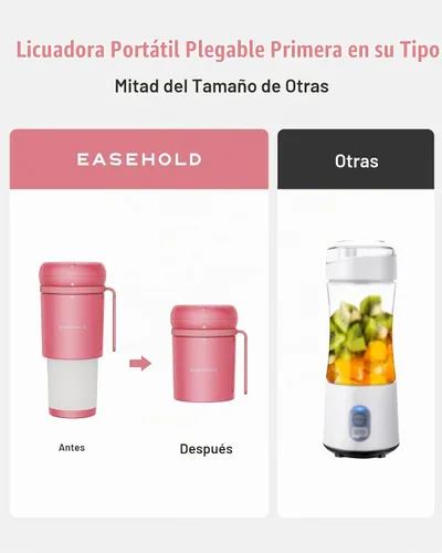 Vista 2 de Licuadora portátil para batidos, mini licuadora magnética recargable, 10.5