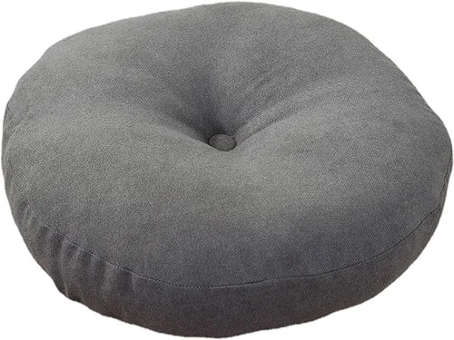 Vista 11 de Cojines de asiento redondos grandes, de lino y lino, estilo japonés, súper gruesos, cojines de meditación, futones para yoga, balcón, tatami