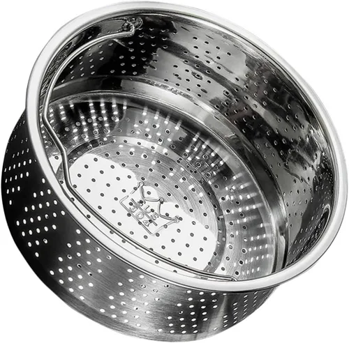 Vista 5 de UPKOCH Cesta de vapor de acero inoxidable para verduras, cesta para cocinar al vapor, inserto de cocina al vapor con asa para verduras, pescados