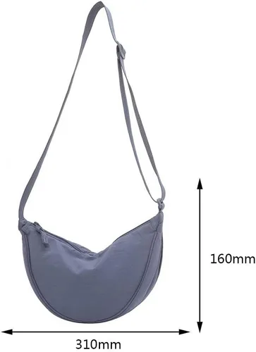 Vista 7 de Crescent Bag for Women Men Nylon Crossbody Bag Lightweight Hobo Sling bag Small Shoulder Bag Purse Dumpling Bag