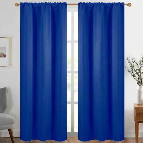 Vista 70 de Diraysid Cortinas opacas beige para dormitorio y sala de estar, cortinas con aislamiento térmico para oscurecer la habitación, 42 x 63 pulgadas, 2