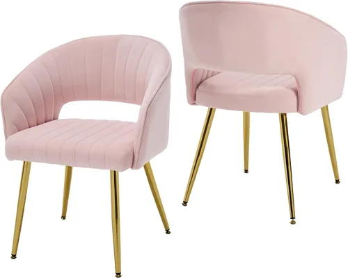 Vista 17 de KCC Silla de Escritorio Moderna de Terciopelo Sillón de Acento Tapizado Sillas Copetudas Sillas de Comedor, Sillas de Tocador Copetudas Silla