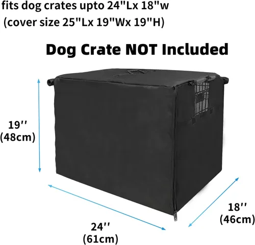 Vista 2 de Funda para perrera de 30 pulgadas, fundas pequeñas para jaulas de perro con 1, 2, 3 puertas, tela Oxford 600D impermeable para interiores