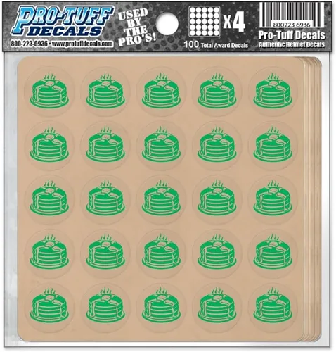 Vista 30 de Calcomanías de premio de panqueques, 100 calcomanías de recompensa de fútbol para cascos en el color de tu