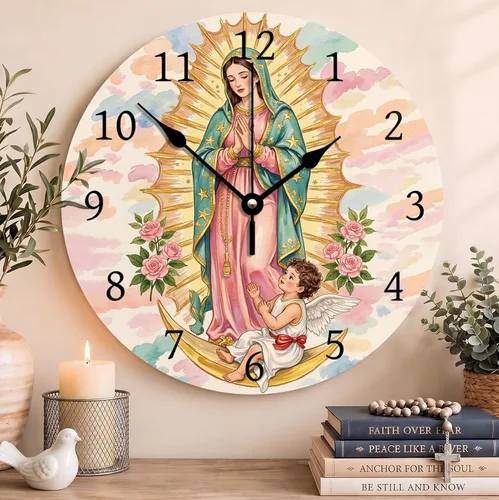Vista 115 de Reloj con versículo bíblico con citas de Jesús, relojes de 0929Regalos Cristianos (2)