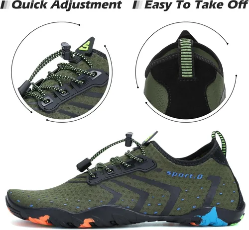 Vista 4 de Mishansha - Zapatos de agua para hombres y mujeres, secado rápido, para natación, buceo, surf, deportes acuáticos, piscina, playa, senderismo, yoga.