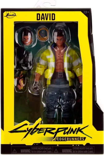 Vista 2 de Jada Cyberpunk Edgerunners David Martinez - Figura de acción a escala 1:12 - Figura articulada de 15 cm altamente coleccionable con accesorios
