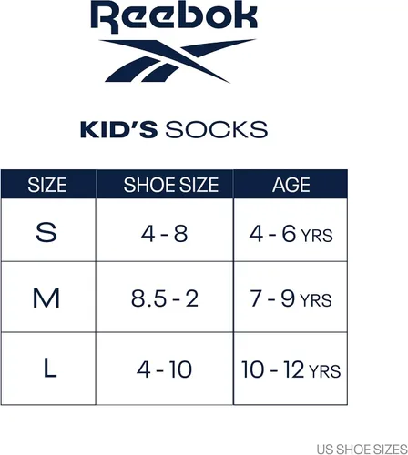 Vista 6 de Reebok Calcetines básicos de corte bajo para niños (6 unidades)