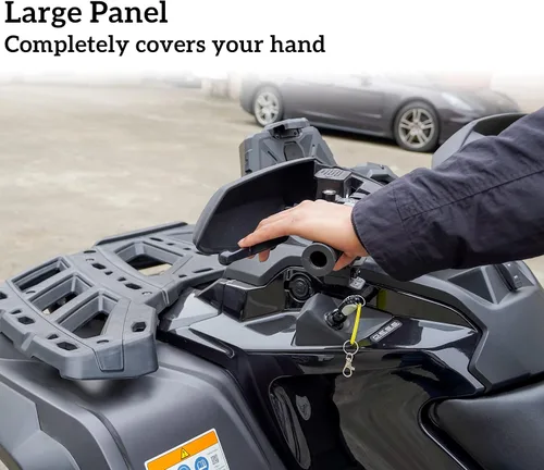 Vista 3 de SAUTVS Protector de manos negro deflector de viento para Can Am Outlander, kit de deflector de aire de plástico para accesorios Can-Am Outlander MAX