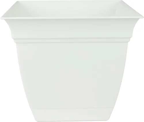 Vista 45 de The HC Companies, Eclipse - Maceta cuadrada de 12 pulgadas, con platillo, maceta para sembrar flores, verduras y hierbas en interiores y exteriores