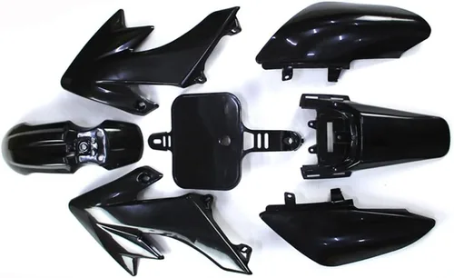 Vista 6 de Kit de carenado de plástico negro de TC-Motor Moto de cross