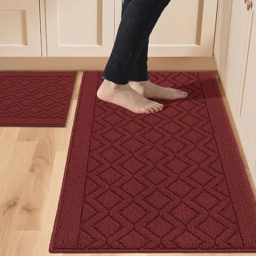 Vista 59 de COSY HOMEER Tapete de cocina antideslizantes, absorbentes para el piso, alfombra de cocina lavable, tapete de pie para fregadero, alfombra de Beige