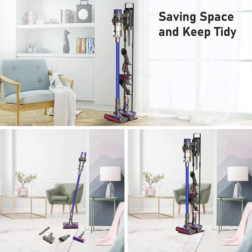 Vista 6 de Foho Soporte para Aspiradora Compatible con Dyson V15 V11 V10 V8 V7 V6, Soporte con Abrazadera de Almacenamiento de Metal Compatible con Dyson