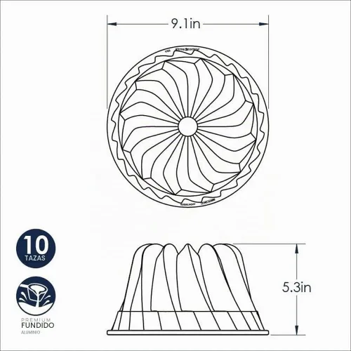 Vista 3 de Nordic Ware Kugelhopf Bundt - Molde para tartas