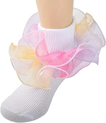 Vista 4 de Newborn Baby-girls Socks and Bow Infant Toddler Dress Socks