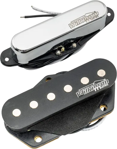 Vista 9 de Pastilla de puente Wilkinson WOVT de bajo Gauss Vintage Nashville cerámica para guitarra eléctrica estilo Tele, negra