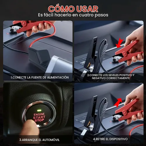 Vista 7 de Abrazaderas de arranque inteligentes, cables de arranque de alta resistencia EC5, abrazaderas de cocodrilo de repuesto con pinzas inteligentes