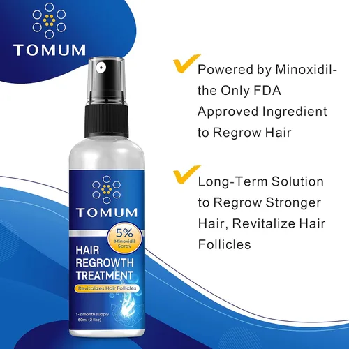 Vista 2 de Minoxidil para hombres y mujeres Crecimiento del cabello: 5% de minoxidil en aerosol tópico Tratamiento para el crecimiento del cabello Detener