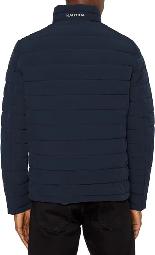Vista 2 de Nautica Mens Stretch Reversible Midweight Puffer Jacket Wind and Water Resistant