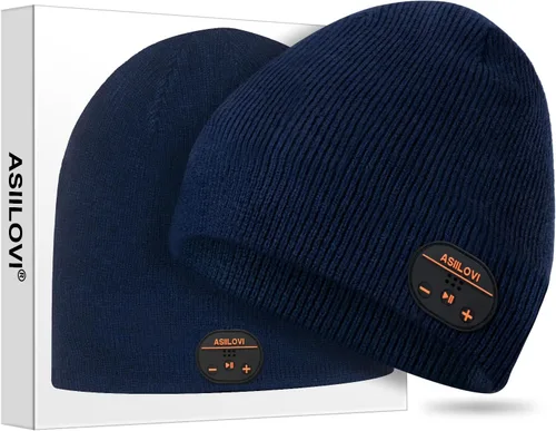 Vista 15 de gorro con Bluetooth 5.0, inalámbrico, de punto, gorro de invierno con micrófono incorporado desmontable, con altavoces estéreo HD, para exteriores