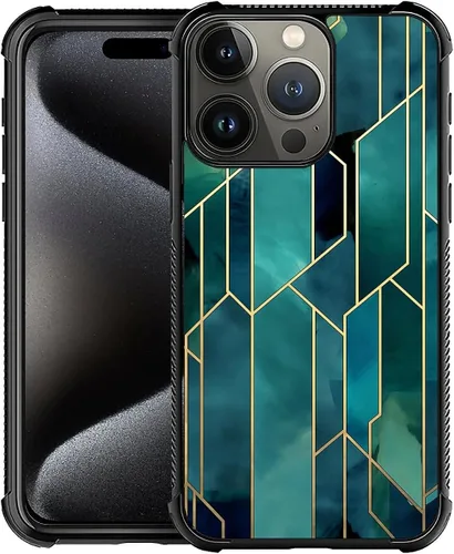 Vista 720 de Funda compatible con iPhone 15, diseño de elefantes africanos, diseño increíble a prueba de golpes, antiarañazos, carcasa trasera de policarbonato
