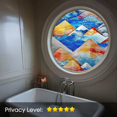 Vista 2 de Beautsaid - Película de privacidad para ventana (montañas, 16.9 x 39.4 pulgadas)