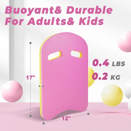 Vista 2 de 2026 Swimming Kickboard, 17x11.5 in Training Aid Board for Swimming and Exercise Training, U Design Kick Boards Easy to Grip, Durable EVA Safty