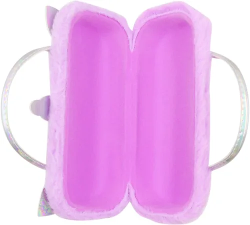 Vista 3 de BOLLEY JOSS Estuche para lentes de sol para niñas y niños con asa, lindo unicornio para gafas de sol, teñido anudado, felpa esponjosa, carcasa