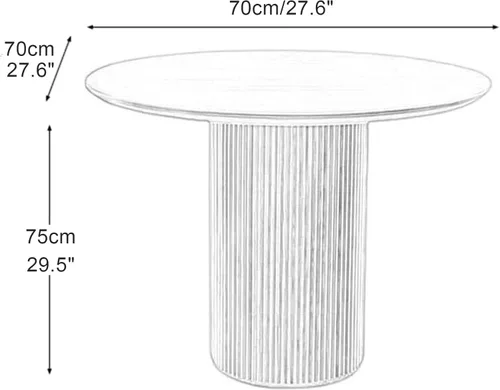 Vista 7 de QQXX Mesa de comedor redonda de madera maciza de pino, mesa de cocina Simplicity con base de pedestal de madera, mesa de centro de ocio, mesa