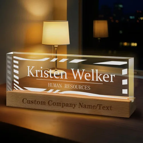 Vista 21 de Regalos personalizados para el día del jefe para hombres y mujeres, placa de nombre personalizada para escritorio, regalos personalizados