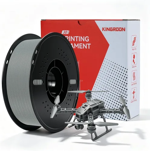 Vista 9 de Kingroon Filamento de impresora 3D PLA Plus (PLA+), 10 rollos, precisión dimensional +/- 0.001 in, carrete de 22 libras (22 libras), 0.069 in, negro