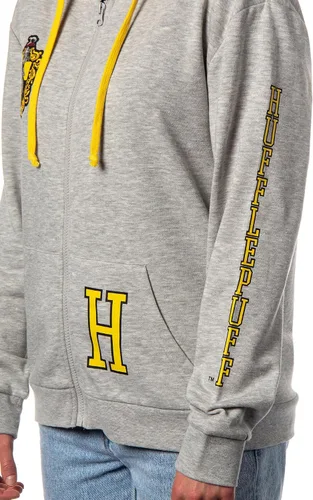 Vista 3 de Bioworld Harry Potter Hogwarts Alumni House Crest - Sudadera ligera con cremallera para mujer