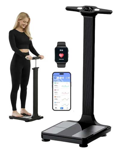 Vista 9 de Homerz Nexa 400 - Báscula de grasa corporal para peso corporal, báscula inteligente con IMC, grasa corporal y masa muscular, báscula de composición