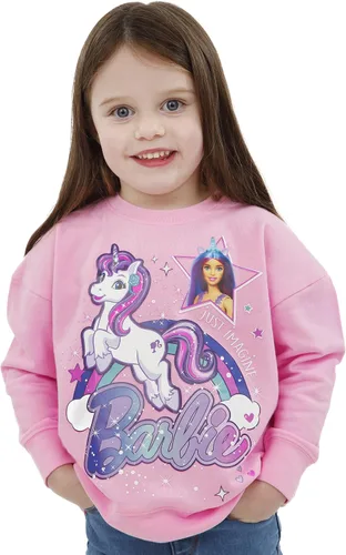 Vista 2 de Barbie Sudadera Sudadera de unicornio para niñas Sudadera para niñas Tallas 3T a 10
