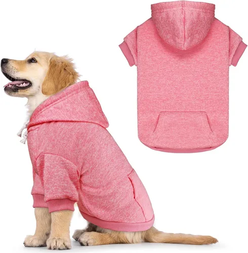 Vista 19 de Suéteres para perros pequeños, sudadera con capucha para perro, suéter de forro polar para mascotas, ropa suave con bolsillo, sudadera con capucha