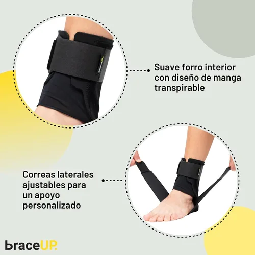 Vista 4 de Tobillera BraceUP - Alivio del Dolor, Mejora la Estabilidad para Dolor de Pie, Tobillo Esguinzado, Tendinitis de Aquiles, Hombres y Mujeres