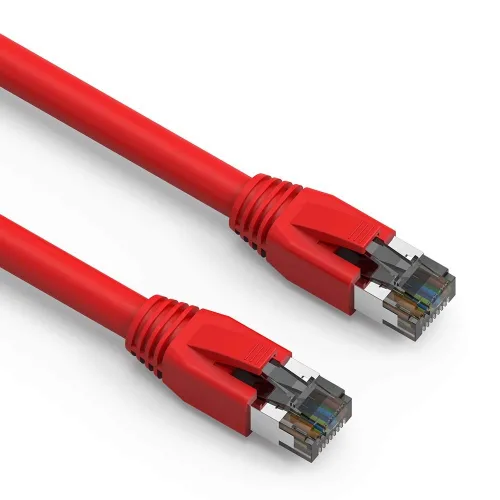 Vista 14 de Cable de red LAN de Internet RJ45 Cat8 RJ45 de 0.5 pies, interior/exterior, 24 AWG – Último 40Gbps 2000Mhz, resistente a la intemperie S/FTP