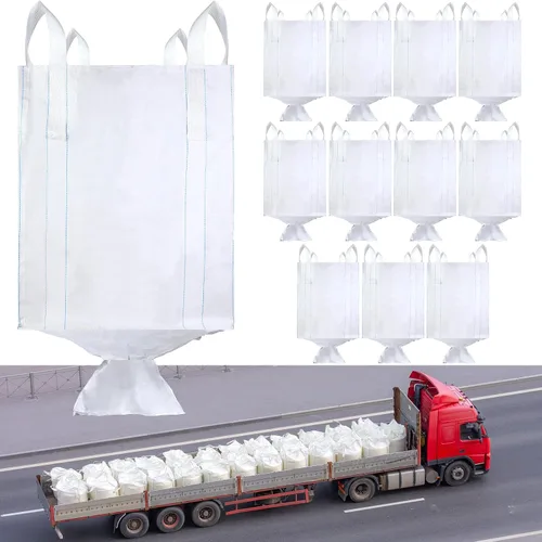 Vista 8 de 6 bolsas FIBC a granel de 35 pulgadas de largo x 35 pulgadas de ancho x 43 pulgadas de alto, soporta hasta 3300 libras (SWL) saco de polipropileno