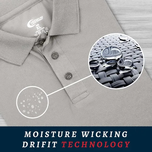 Vista 51 de Premium Wear - Camisetas tipo polo para hombre, con gran absorción de humedad