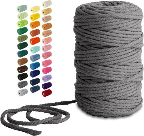 Vista 165 de Nook Theory Hilo de macramé de 3mm 109 yardas - Cuerda de macramé suave de 4mm, 5mm perfecta para nudos - Suministros de macramé para colgadores
