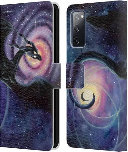 Vista 274 de Head Case Designs Officially Licensed Carla Morrow Galactic Entrancement Dragons Leather Wallet Case Compatible with Samsung Galaxy A07 4G