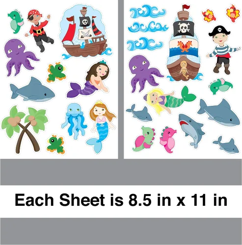 Vista 2 de Pirate Parade Sticker Sheet Pack