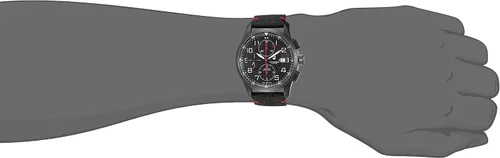 Vista 3 de Victorinox Airboss Mach 9 Reloj automático analógico con cronógrafo correa de acero inoxidable plateado 1772in AirBoss Chrono Nylon