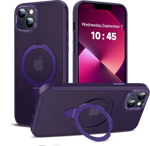 Vista 33 de LeYi Funda para iPhone 11 para MagSafe con soporte magnético, color negro