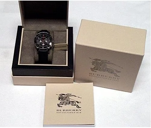 Vista 4 de Burberry Reloj para hombre de acero inoxidable BU9382, Negro -, Cronógrafo