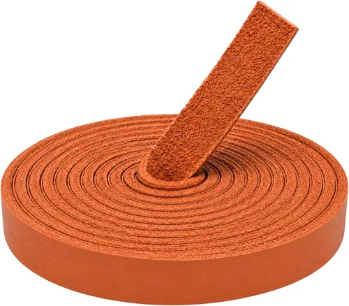 Vista 19 de TOFL Correa de cuero auténtico, tira de cuero de vaca de grano superior Beige